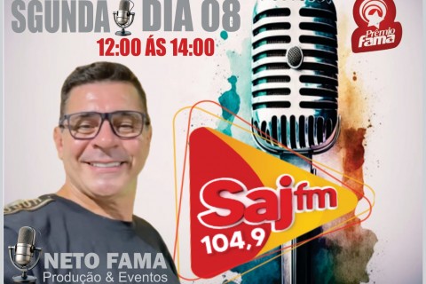 Produtor de eventos Neto Fama concede entrevista à Rádio SAJ FM